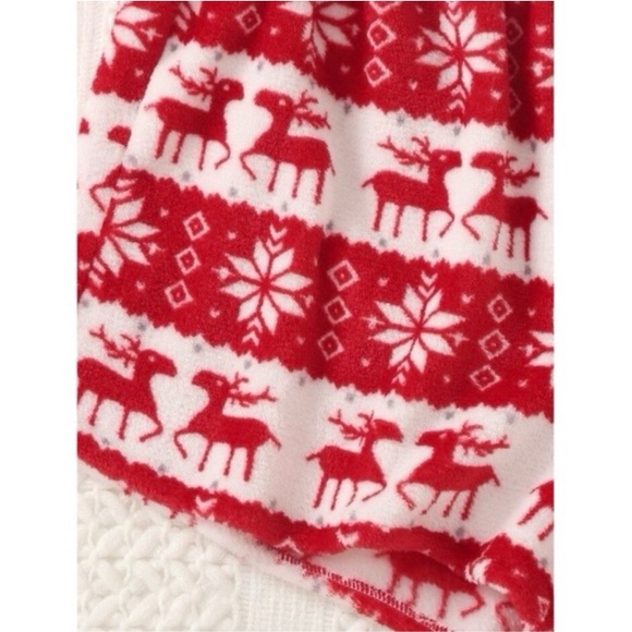 ROMWE 🎁 Plush Sherpa Fair Isle Lounge Shorts - Picture 4 of 16